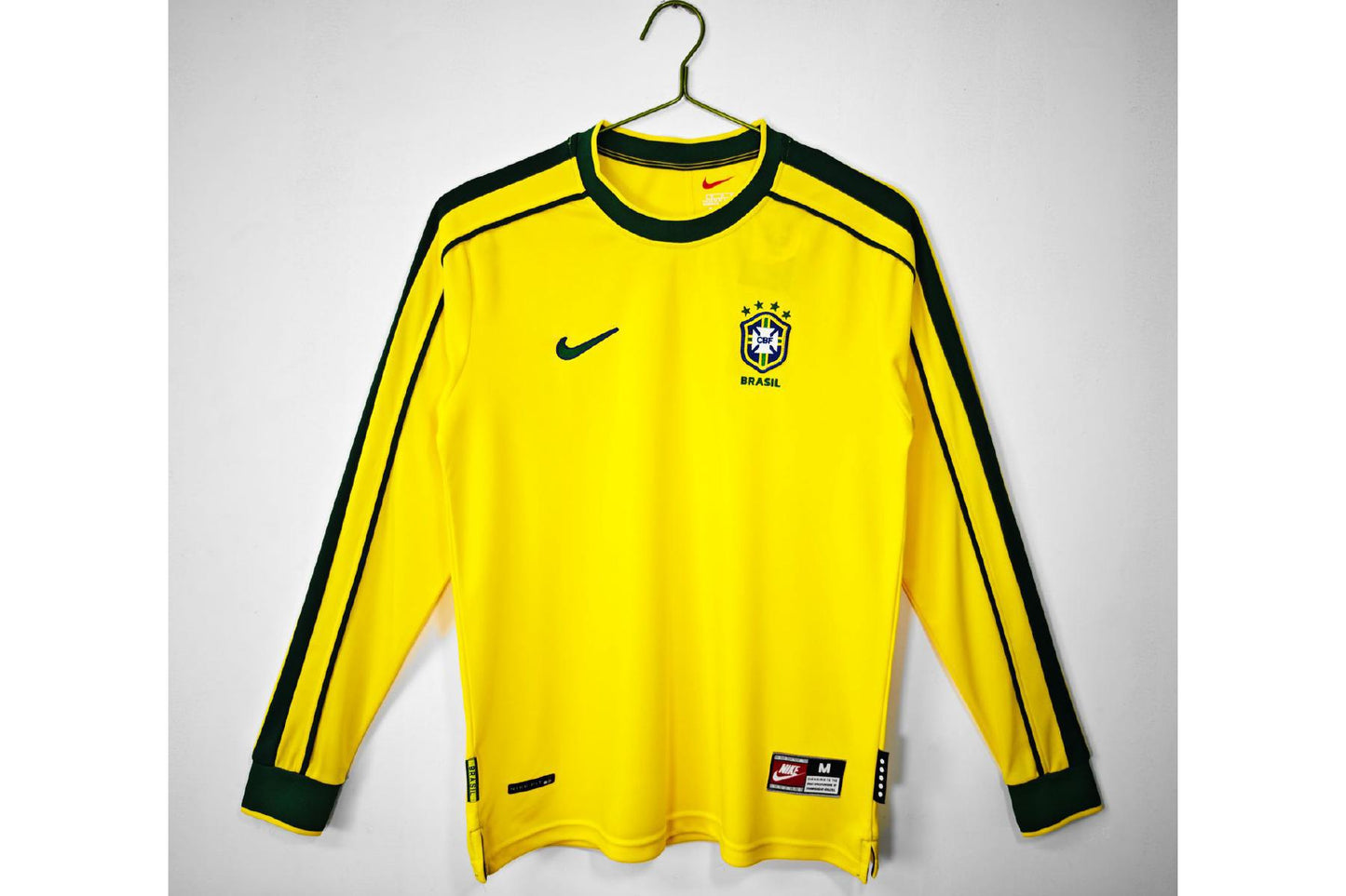 Brazil 2002 Home Retro Full Sleeve Jersey