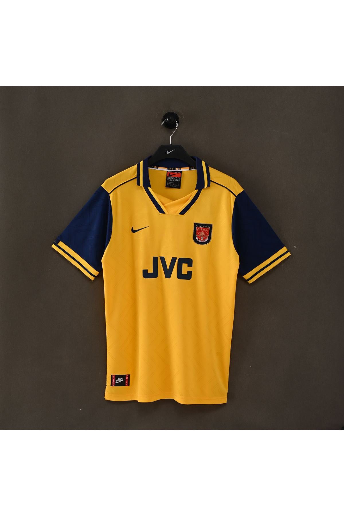 Arsenal 1998-99 Away Yellow JVC Retro Jersey
