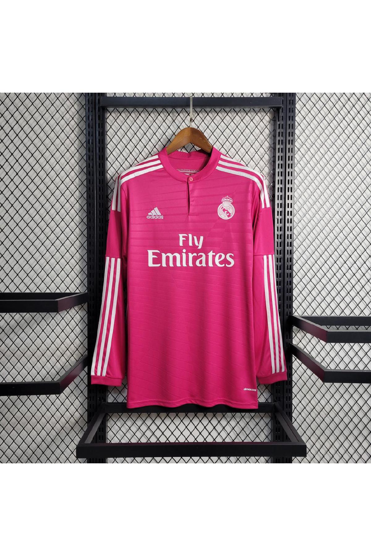 Real Madrid 2014-15 Away Pink Retro Full Sleeve Jersey