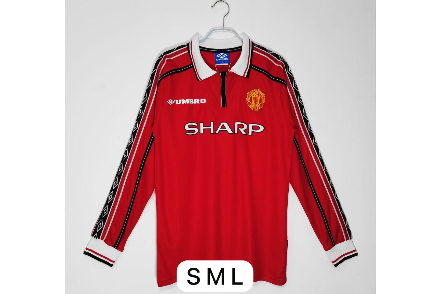 Manchester United 1997-99 Home Sharp Retro Full Sleeve Jersey