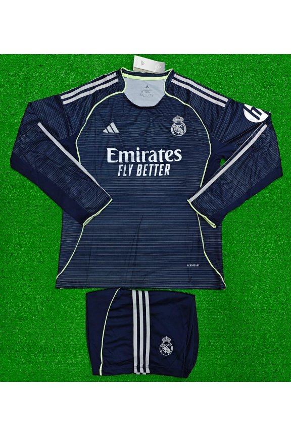 Real Madrid Away Navy Graphic Full Sleeves Kit