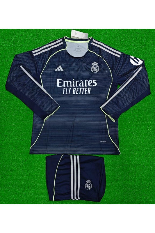 Real Madrid Away Navy Graphic Full Sleeves Kit
