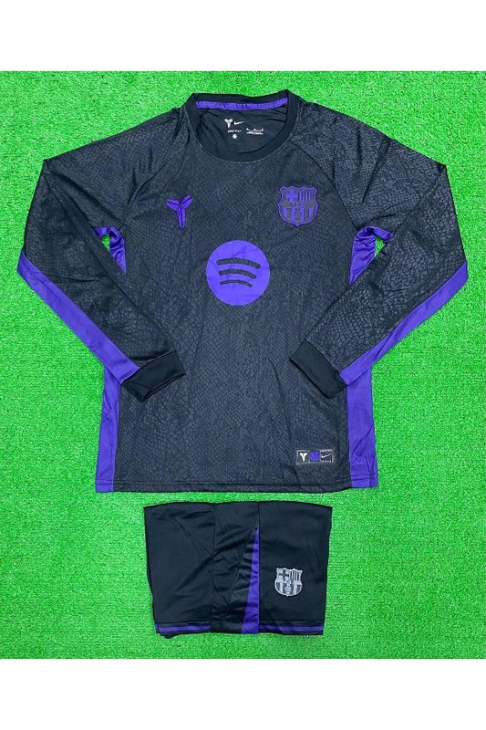 FC Barcelona Kobe Bryant Tribute Black Purple Full Sleeves Kit
