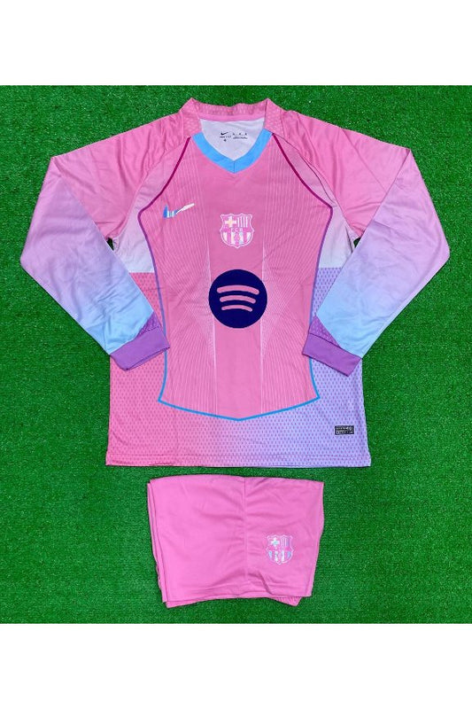 FC Barcelona Away Pink Gradient Full Sleeves Kit