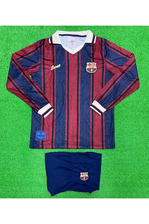 FC Barcelona Retro Striped Full Sleeves Kit