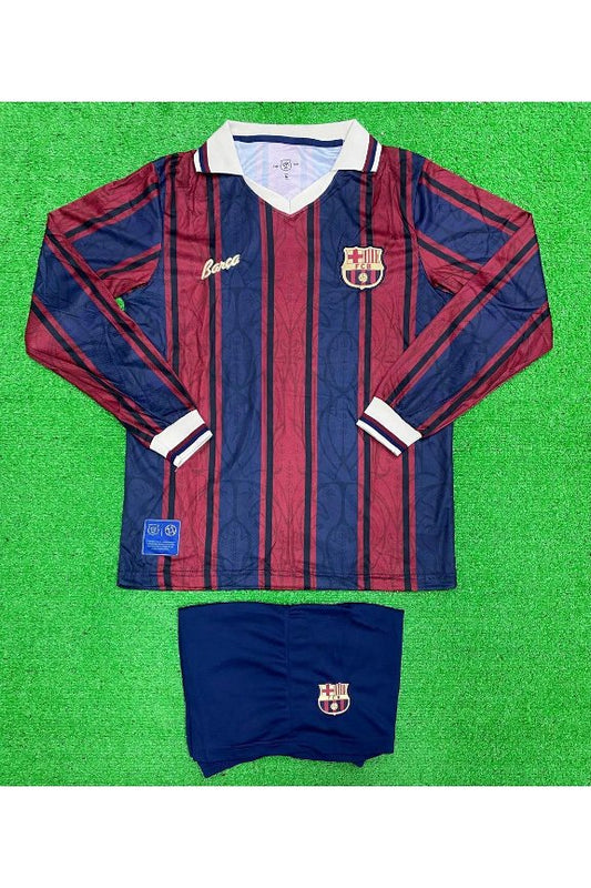 FC Barcelona Retro Striped Full Sleeves Kit