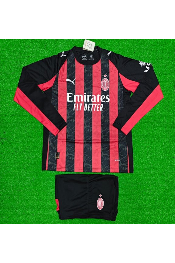 AC Milan Home Classic Striped Full Sleeves Kit