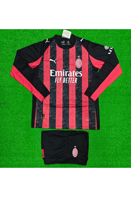 AC Milan Home Classic Striped Full Sleeves Kit