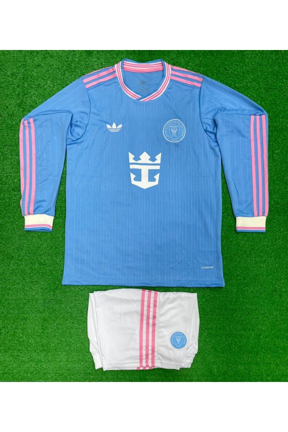 Inter Miami Away Blue Pink Full Sleeves Kit