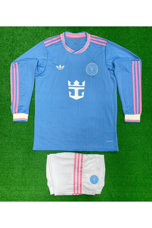 Inter Miami Away Blue Pink Full Sleeves Kit