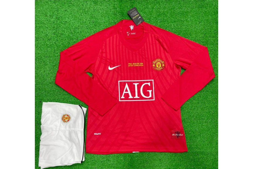 Manchester United 2008 Moscow Retro Full Sleeves Kit