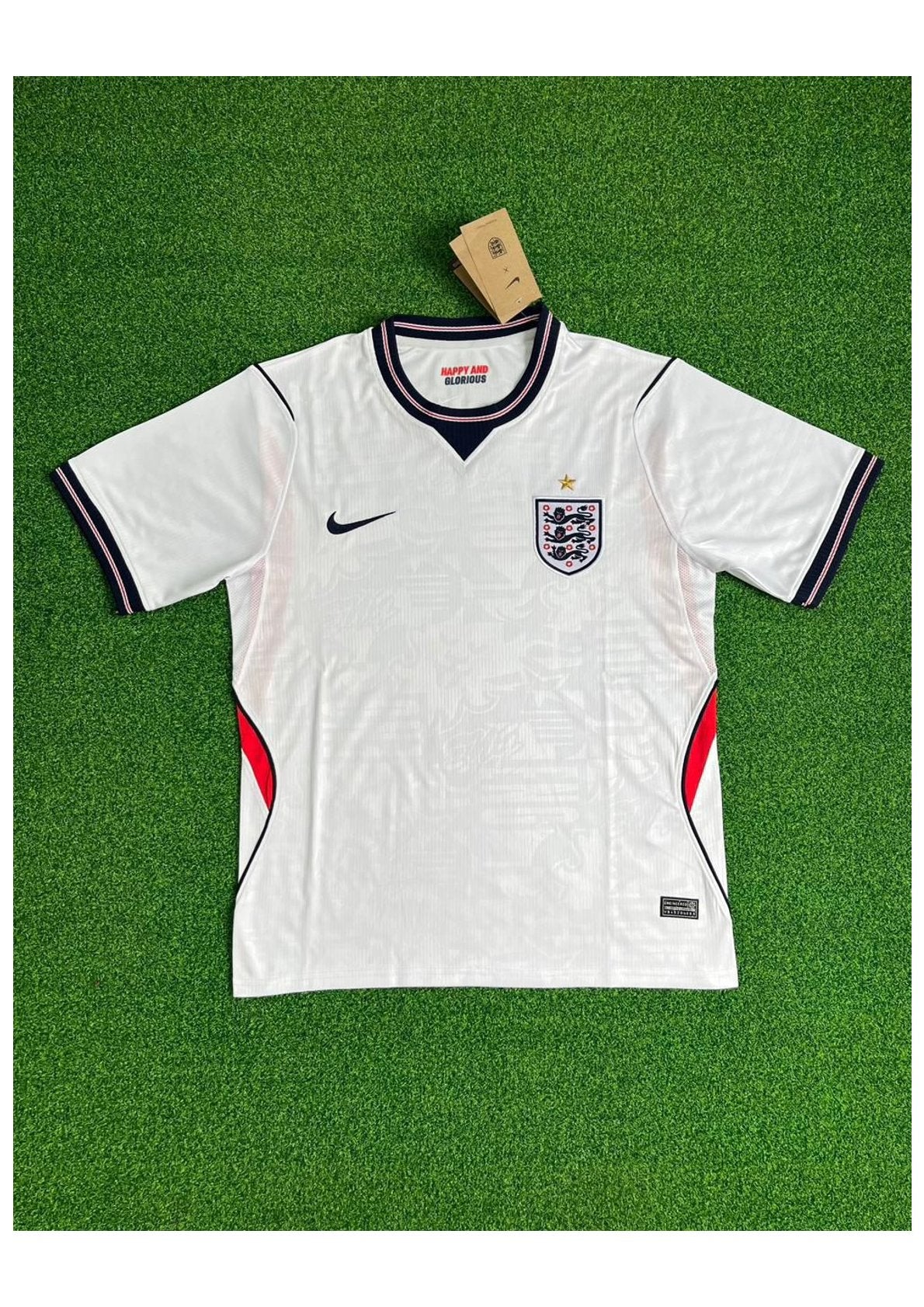 England Home White Navy Kit
