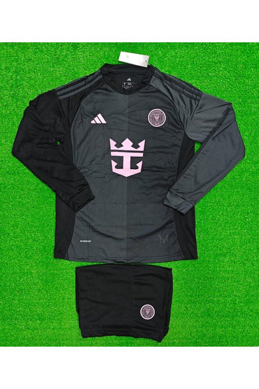 Inter Miami Away Black Pink Full Sleeves Kit