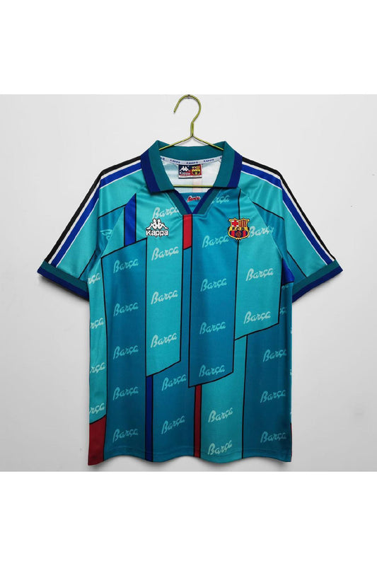 FC Barcelona 1996-97 Away Teal Retro Jersey