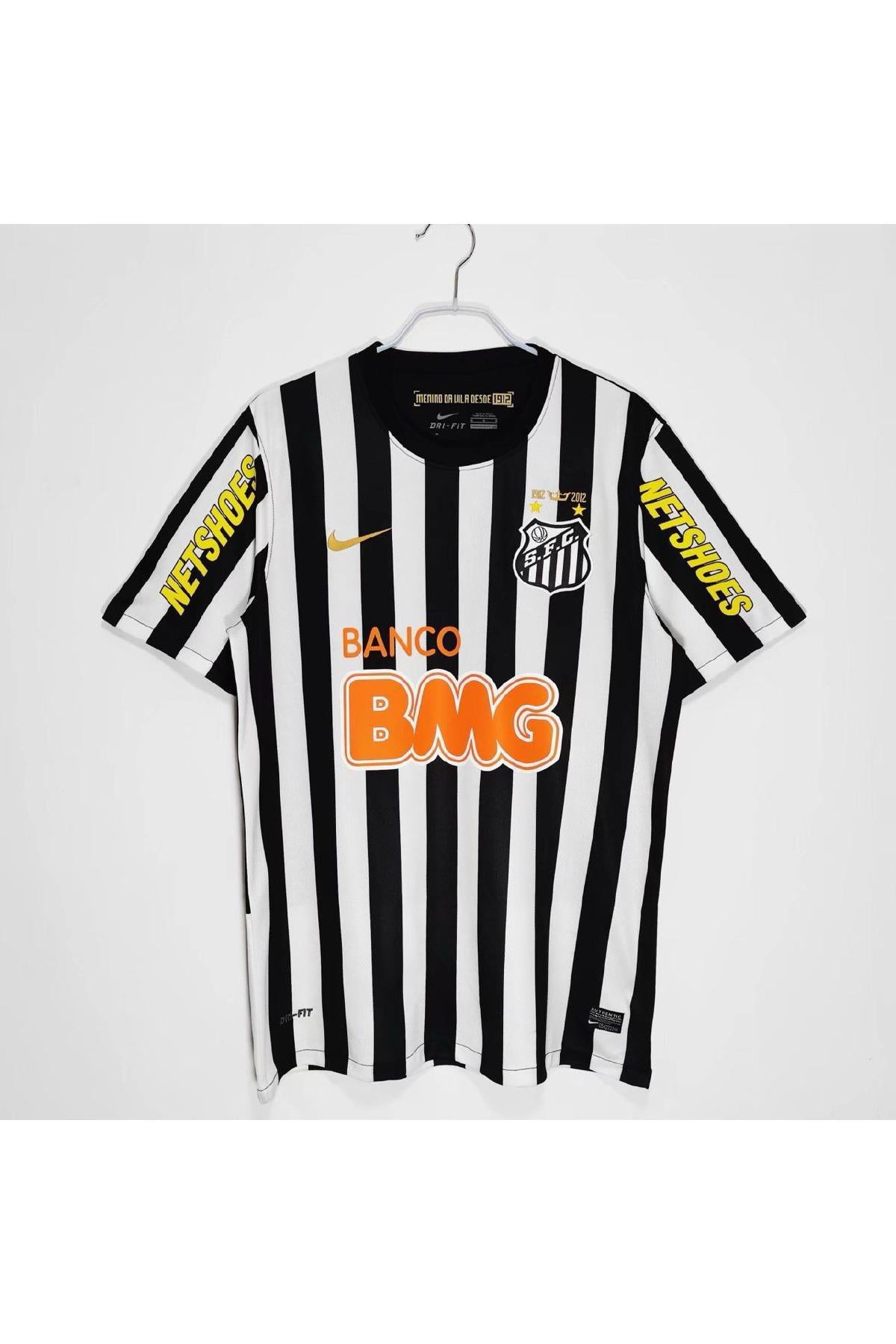 Santos FC 2012 Home Black-White Striped Retro Jersey