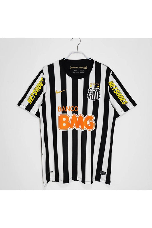 Santos FC 2012 Home Black-White Striped Retro Jersey