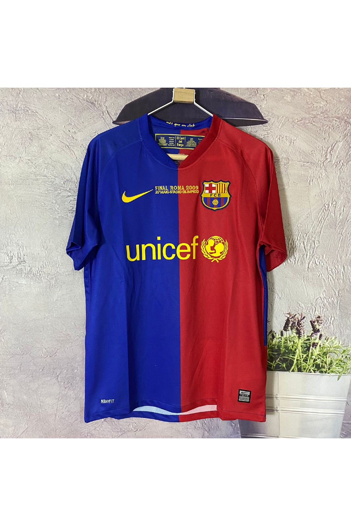 FC Barcelona 2008-09 Home UCL Final Roma Retro Jersey
