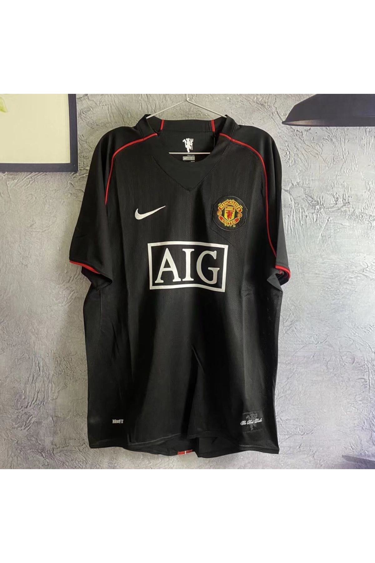 Manchester United 2007-08 Away Black Retro Jersey