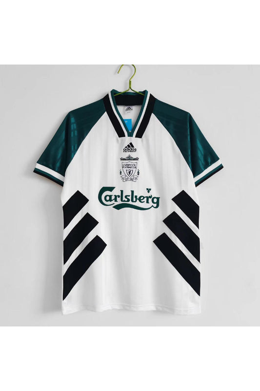 Liverpool 1993-95 Away Green White Retro Jersey