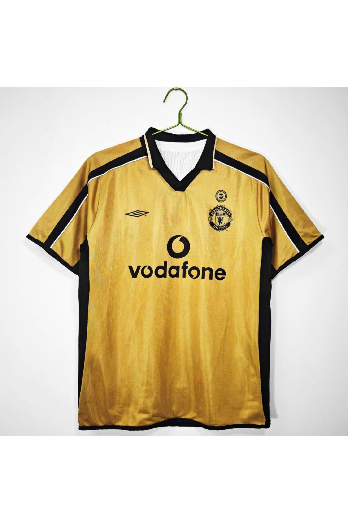 Manchester United 2001-02 Away Centenary Gold Retro Jersey