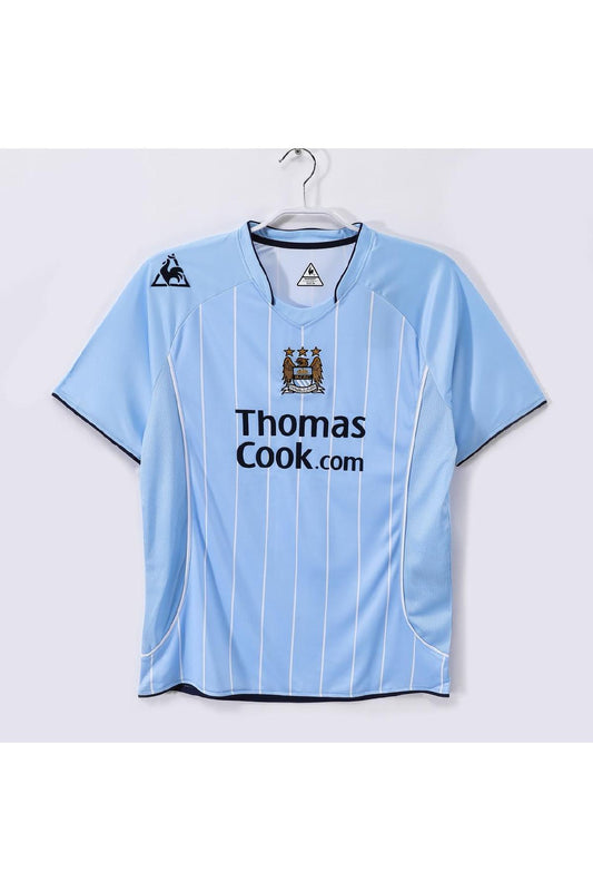 Manchester City 2009-10 Home Thomas Cook Retro Jersey
